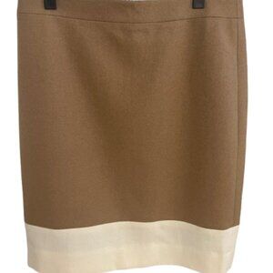 NWT J.Crew Tan & Ivory Pencil Skirt – Size 8, Versatile Classic
